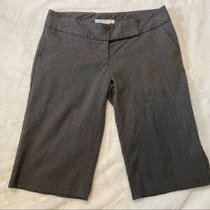 Charlotte Russe Gray and Black Knee-Length Low Rise Dress Shorts